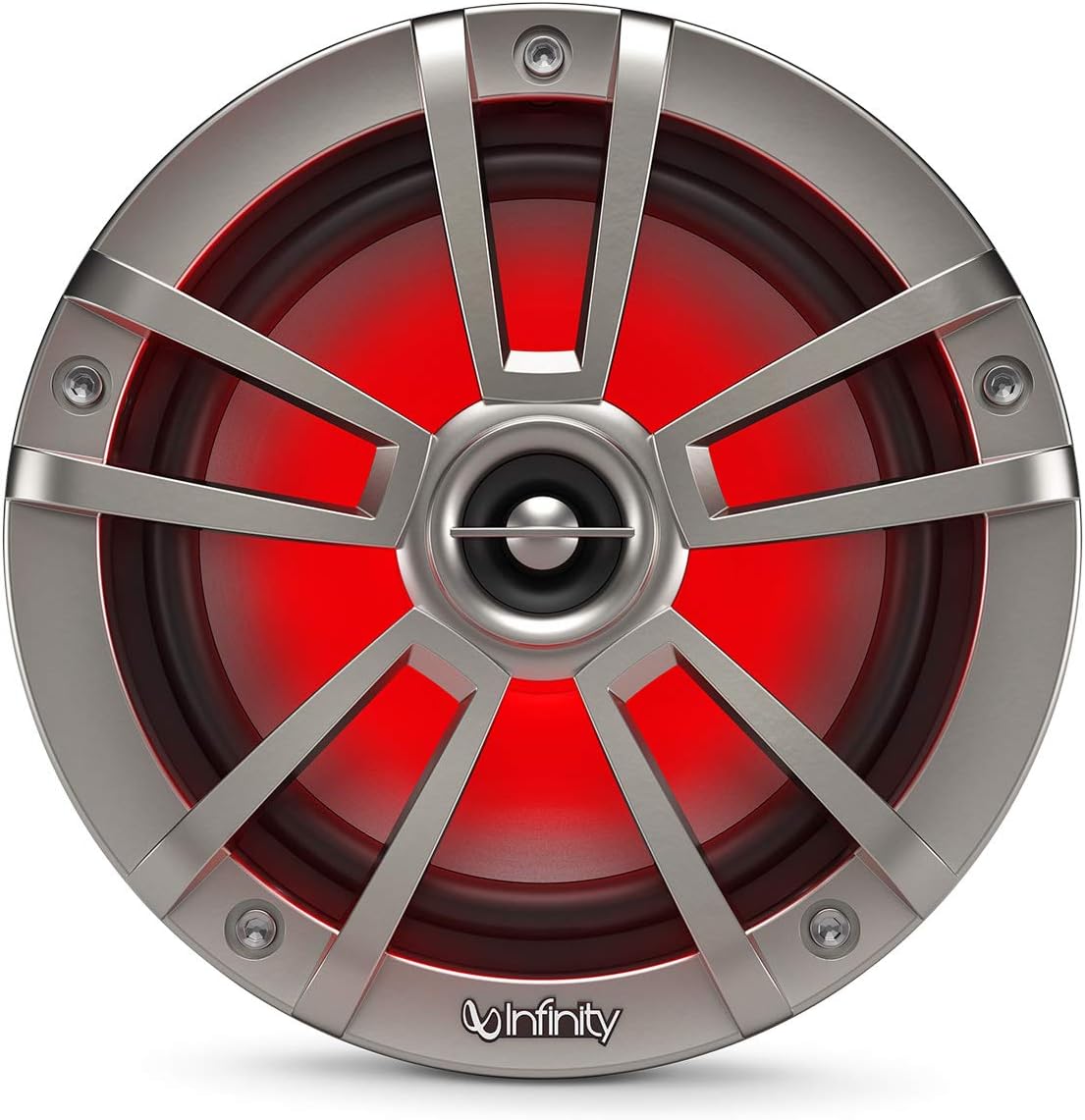 Infinity INF622MLT 622MLT Marine Boat 6.5 inches RGB LED Coaxial Speakers - Titanium