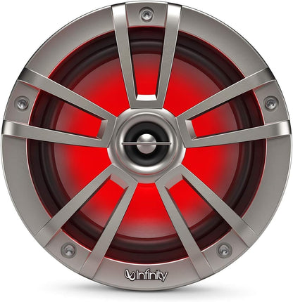 Infinity INF622MLT 622MLT Marine Boat 6.5 inches RGB LED Coaxial Speakers - Titanium