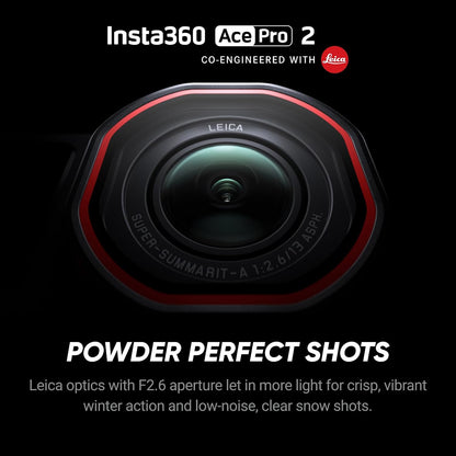Insta360 Ace Pro 2 Winter Bundle Dual Battery - 8K Waterproof Action Camera Co-Engineered with Leica, 1/1.3" Sensor, Dual AI Chip, Leading Low Light, Superior Audio, Flip Screen & AI Editing for Vlogs