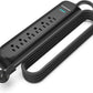 Monster 15ft Black Power Strip and Tower Surge Protector, Heavy Duty Protection, 300 Joule Rating and 6 120V-Outlets - Ideal for Computers, Home Theatre, Home Appliances, and Office Equipment