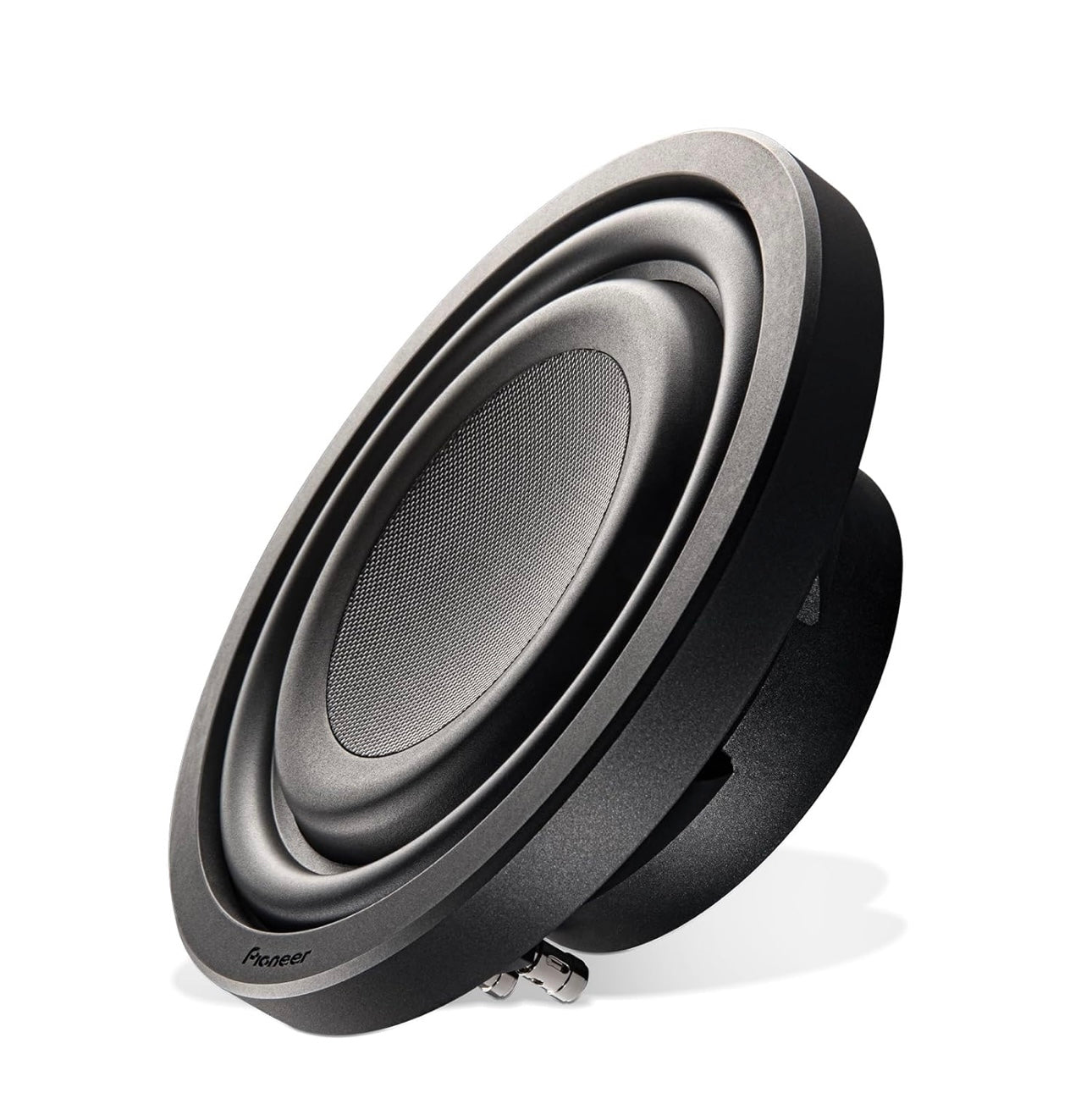 Pioneer TS-Z10LS2 10” Oorgroot Subwoofer, Plat Ontwerp, Maklike Installasie en Buigsame Pasvorm, 1300 Watt Spitskrag, Enkel 2 Ohm Stemspoel vir Diep, Verbeterde Basrespons