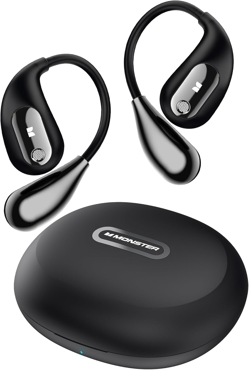Monster Open Ear Headphones, Bluetooth 5.4 Earphones Wireless - Touch Control, IPX6 Waterproof Open Ear Earbuds (Black)