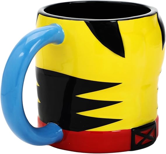 X-Men Wolverine Costume 16 Oz Yellow Ceramic Mug
