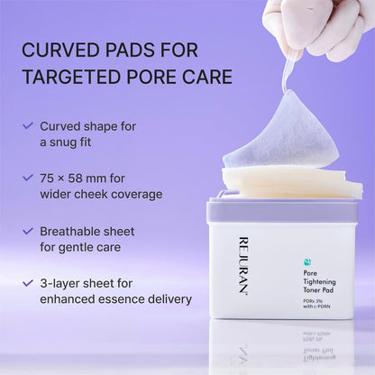 REJURAN Pore Tightening Toner Pads, PDRx 3% & c-PDRN®, 60 Pads, 7.43 fl oz