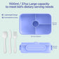 Bento Lunch Box for Kids - Leakproof Bento Boxes w/ 4 Compartments - Reusable On-the-Go Meal - Macaron