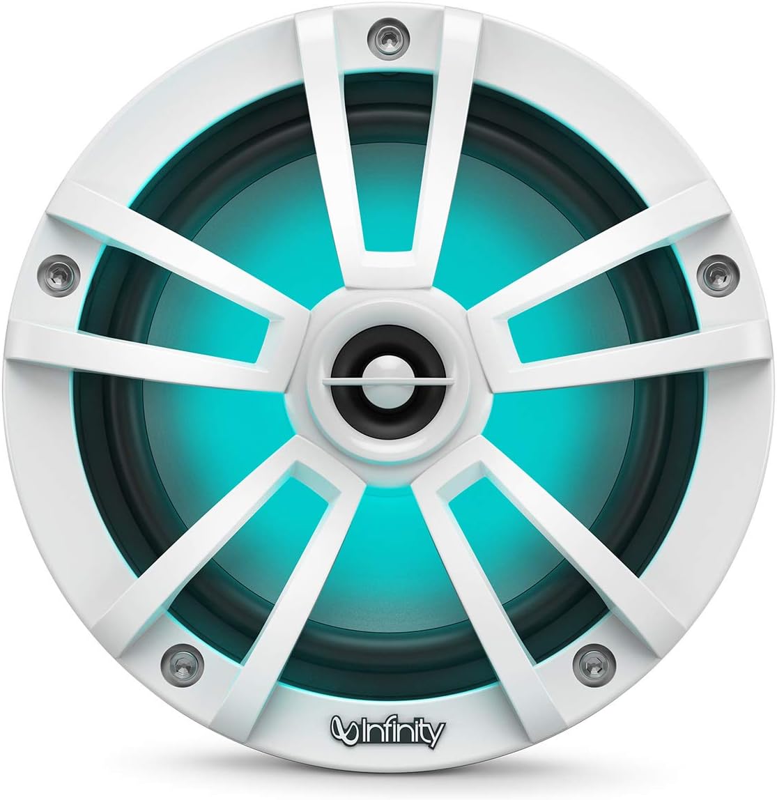 Infinity Marine Boat 6.5 Inch RGB LED Coaxial Speakers - White