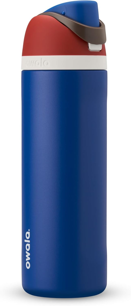 FreeSip Insulated Stainless Steel Water Bottle w/ Straw BPA-Free 24 oz - Marvel Captain America