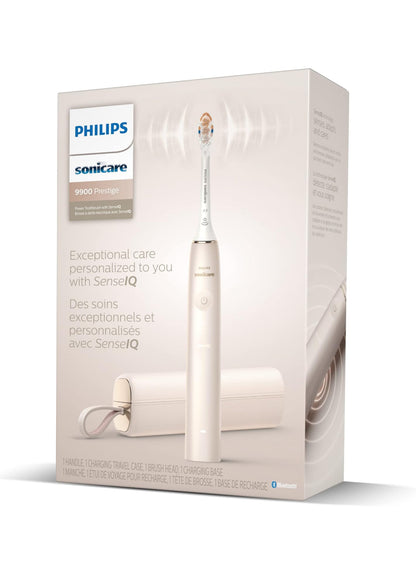 Philips Sonicare 9900 Prestige Herlaaibare Elektriese Kragtandeborsel met SenseIQ - (Sjampanje)