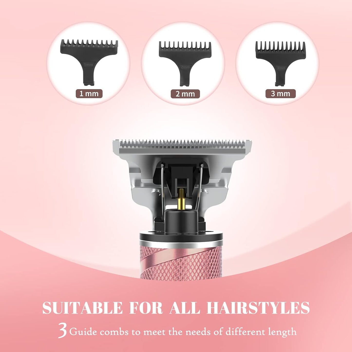 Hair Trimmer for Women, Bikini Trimmer Electric Razors Shaver for Women Grooming, Waterproof Hair Clippers Hair Cutting Kit, Gifts for Women (Rose Gold)