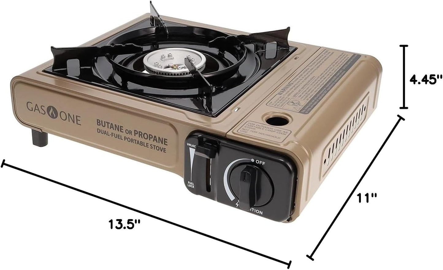 Gas One GS-3400P Propane or Butane Stove Dual Fuel Stove Portable Camping Stove