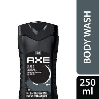 AXE Black- Frozen Pear & Cedarwood Scent 3 in 1 Body wash 12HR Refreshing Fragrance