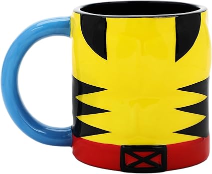 X-Men Wolverine Costume 16 Oz Yellow Ceramic Mug