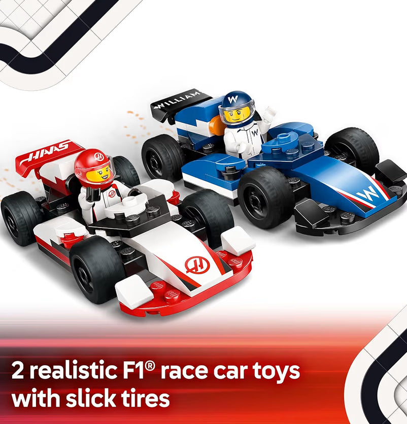 LEGO City F1 Williams Racing & Haas F1 Rennmotorboustel