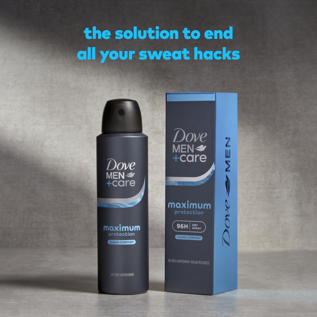 Dove Men+Care Anti-Perspirant Spray Clean Comfort Maximum Sweat Protection 96-Hour Comfort - 3.8 oz (Pack of 2)