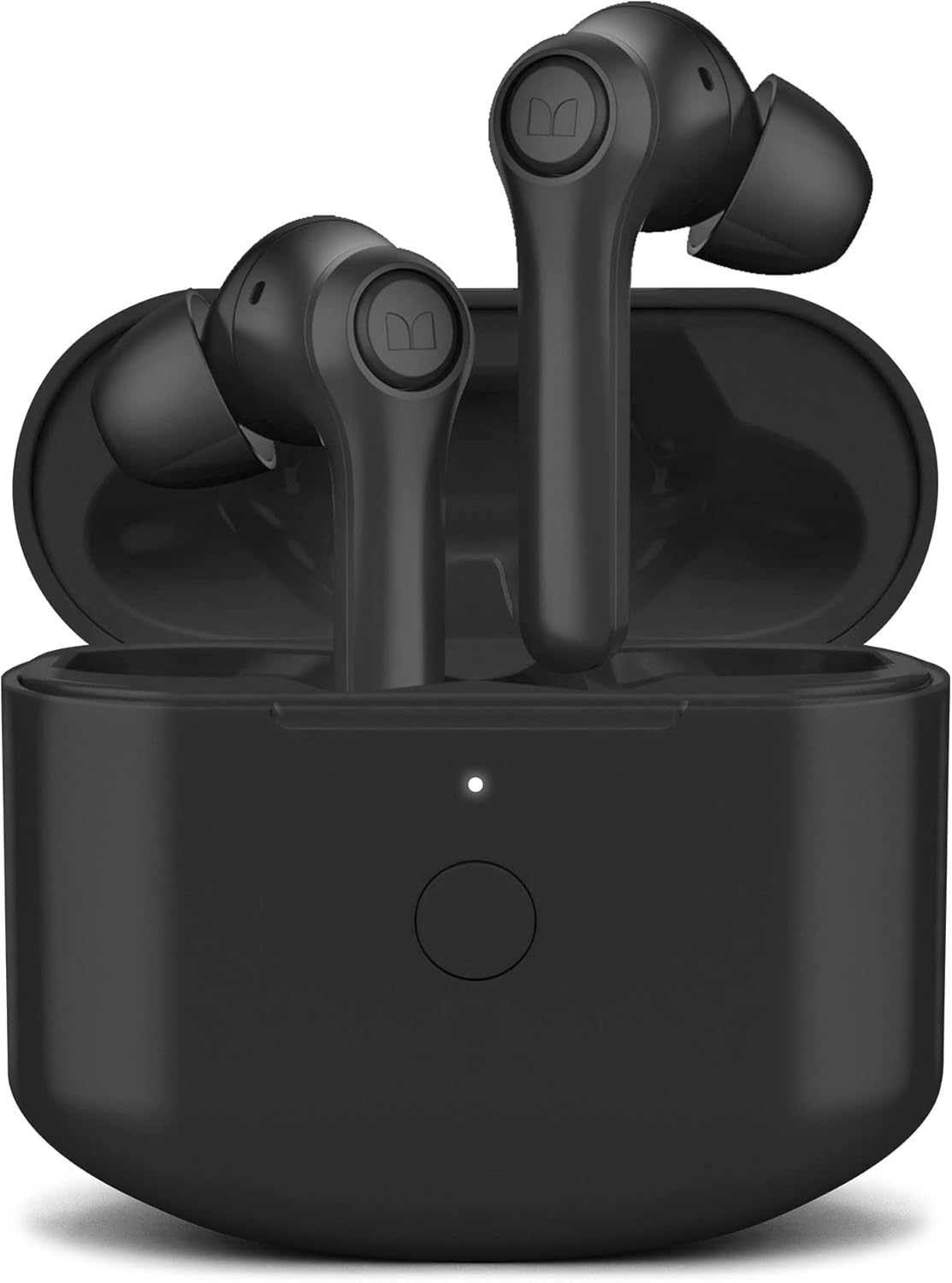 Monster Verse True Wireless Earbuds with Charging Case, Bluetooth 5.0 in-Ear Stereo Headphones, Built-in Mic for Clear Calls, USB-C Quick Charge (Black)