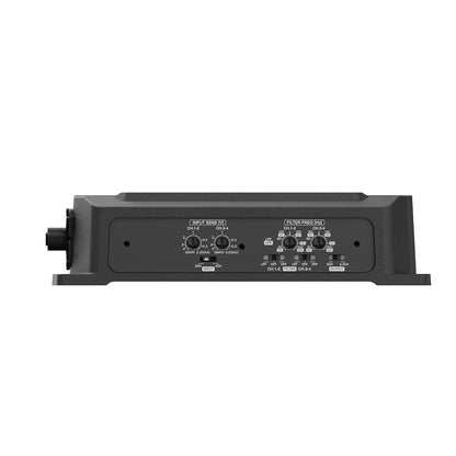 KENWOOD KAC-M5014 4-kanaal kompakte digitale versterker (600W) vir motors, marine, UTV- en motorsportvoertuie, soliede korrosiebestande aluminiumonderstel, IPX6, IPX7 & IP6X gesertifiseer en vibrasiebestand