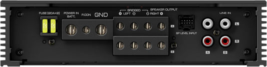 KENWOOD eXcelon X303-4 Klas D 4-Kanaal Kragversterker – Hoëprestasie 600W Kompakte Versterker met Verstelbare Kontroles, Uitstekende Klankhelderheid, en Gevorderde Beskerming
