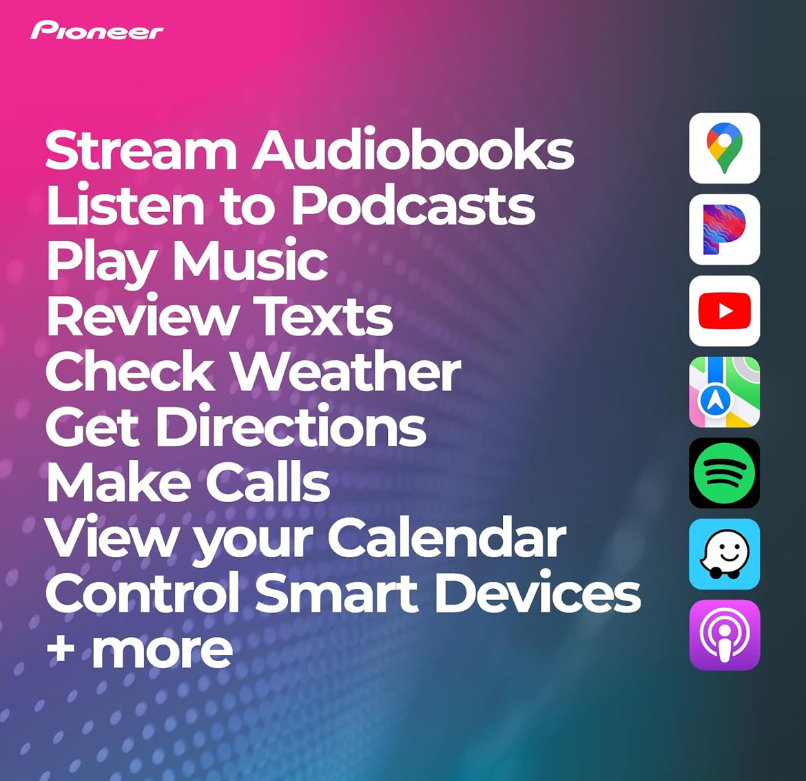 Pioneer DMH-C5500NEX 8" Capacitive Touchscreen Modular Chassis Car Stereo
Digital Multimedia Receiver, Wired Apple CarPlay & Android Auto, Alexa, Bluetooth, Backup Camera, FLAC, Hi-Volt RCA