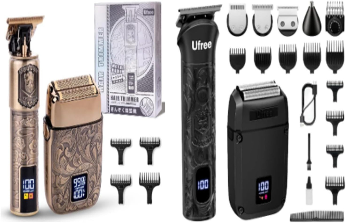Beard Trimmer for Men, Foil Shaver Electric Razor, Shavers for Body Face Nose Ear, Cordless Hair Trimmer, Professional Hair Clippers, Mustache Grooming Kit Birthday Gifts for Men