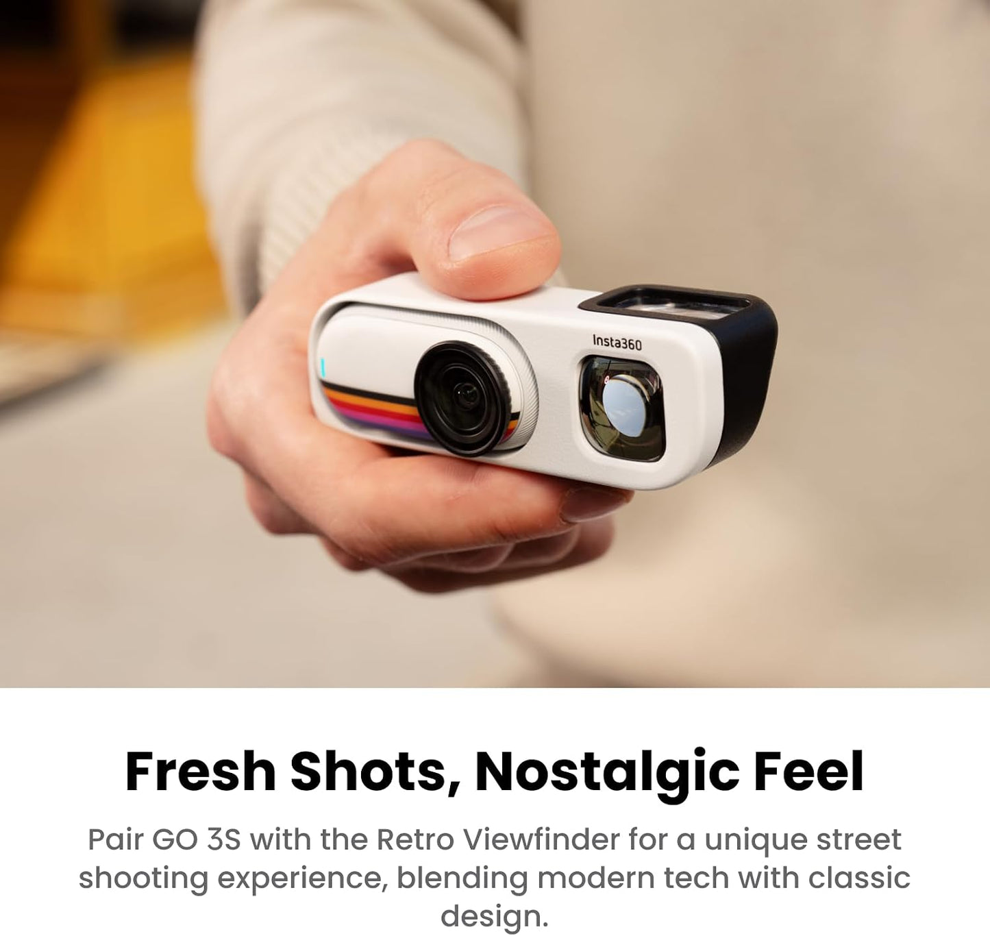 Insta360 GO 3S Retro Bundle Special Edition 64GB Red - Small 4K Vlogging Camera, Hands-Free POV Cam, Retro Filters, 4K30fps, Extra Bttery, Lightweight Wearable Vlog Camera for Street & Daily Shots