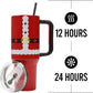 Insulated Stainless Steel Tumbler w/ Reusable Straw & Leak-Proof Lid Easy Carry Handle 40oz (Santa Suit)
