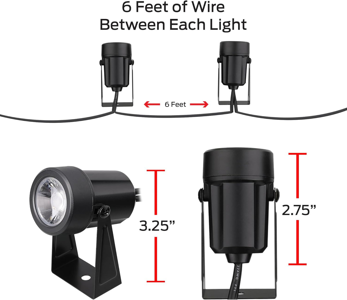 Monster Smart Outdoor RGB+IC+WW Spotlights 2 Pack, Dimmable LEDs, Sound Reactive, IP44 Water & Weather Resistant, Compatible with Alexa, Siri, Google Home, Monster App, Razer Chroma, Voice Controlled