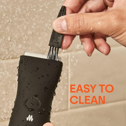 MERIDIAN - The Starter Package - Original Electric Body & Pubic Hair Trimmer Set, 1 Replacement Blade - Cordless, Waterproof, Rechargeable - for Men and Women - Easy & Pain-Free Grooming Kit - Onyx
