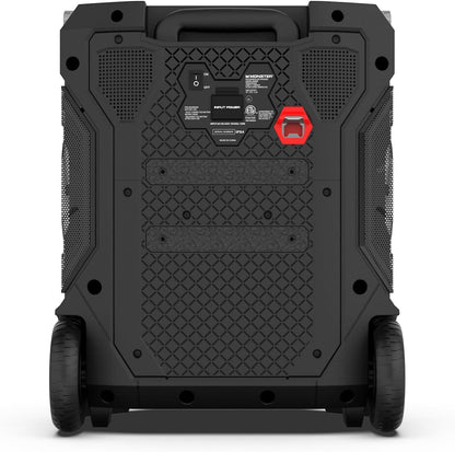 Monster Rockin’ Roller 360 Indoor/Outdoor Portable Bluetooth Speaker | Up to 240W of 360 Degree Sound & Up to 100 Hours of Playtime | Includes Microphone