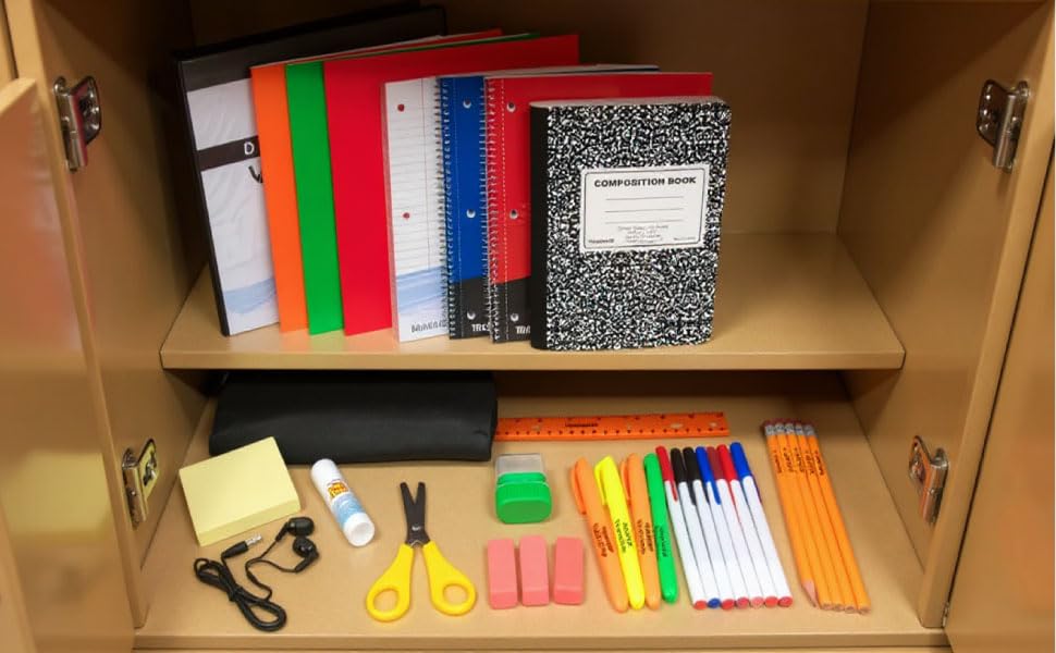 Middle and High School Supplies Essentials Kit - Includes Notebooks, Folder, Pencils, Earbuds, Notepad, Binder