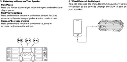 Altec Lansing Jacket H2O 2 - Waterdigte Bluetooth-luidspreker met 3.5mm Aux-poort, IP67 Gesertifiseer en Dryf in Water, Kompakte en Draagbare Luidspreker vir Reis en Buiteluggebruik, 8 Uur Speeltyd