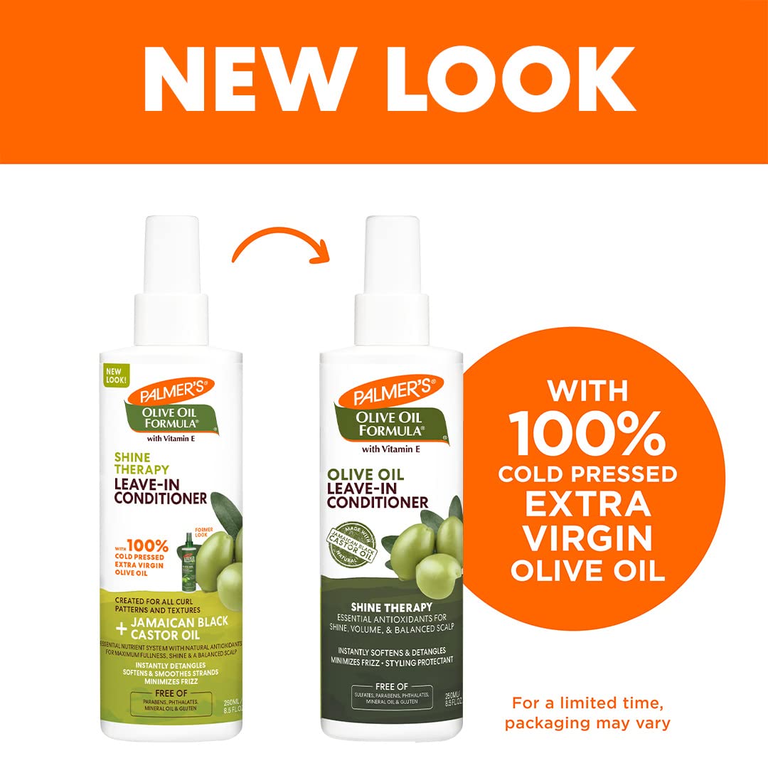 Palmer's Olive Oil Formula Leave In Conditioner Spray, Shine Therapy, Instantly Detangle, Soften and Smooth Textured and Curly Hair (8.5 0z)