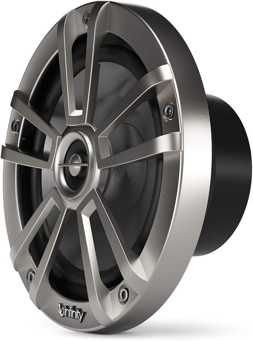Infinity INF622MLT 622MLT Marine Boat 6.5 inches RGB LED Coaxial Speakers - Titanium
