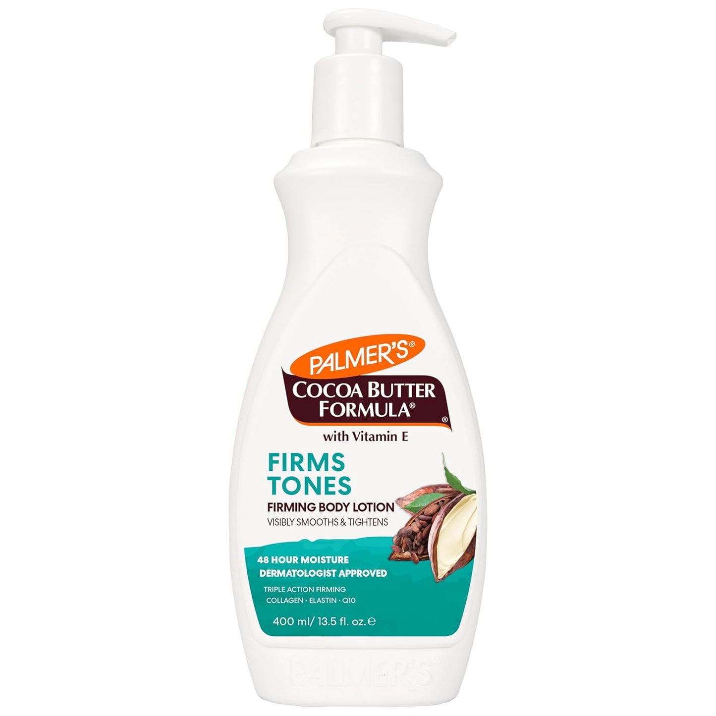 Palmer's Cocoa Butter Formula Skin Firming Body Lotion, Toning & Tightening Cream with Q10, Collagen & Elastin - (13.5 Oz.)