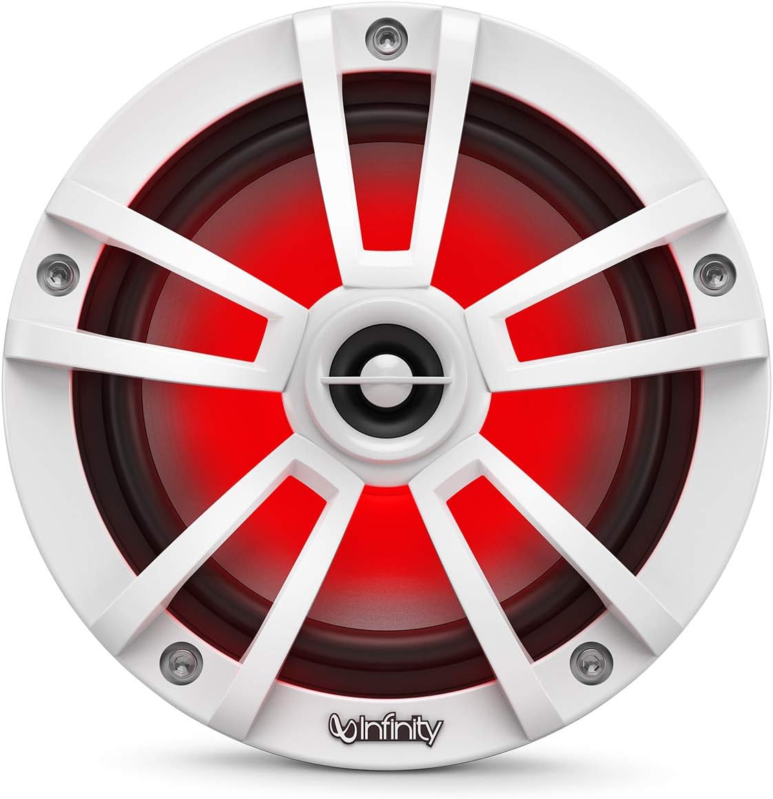 Infinity Marine Boat 6.5 Inch RGB LED Coaxial Speakers - White