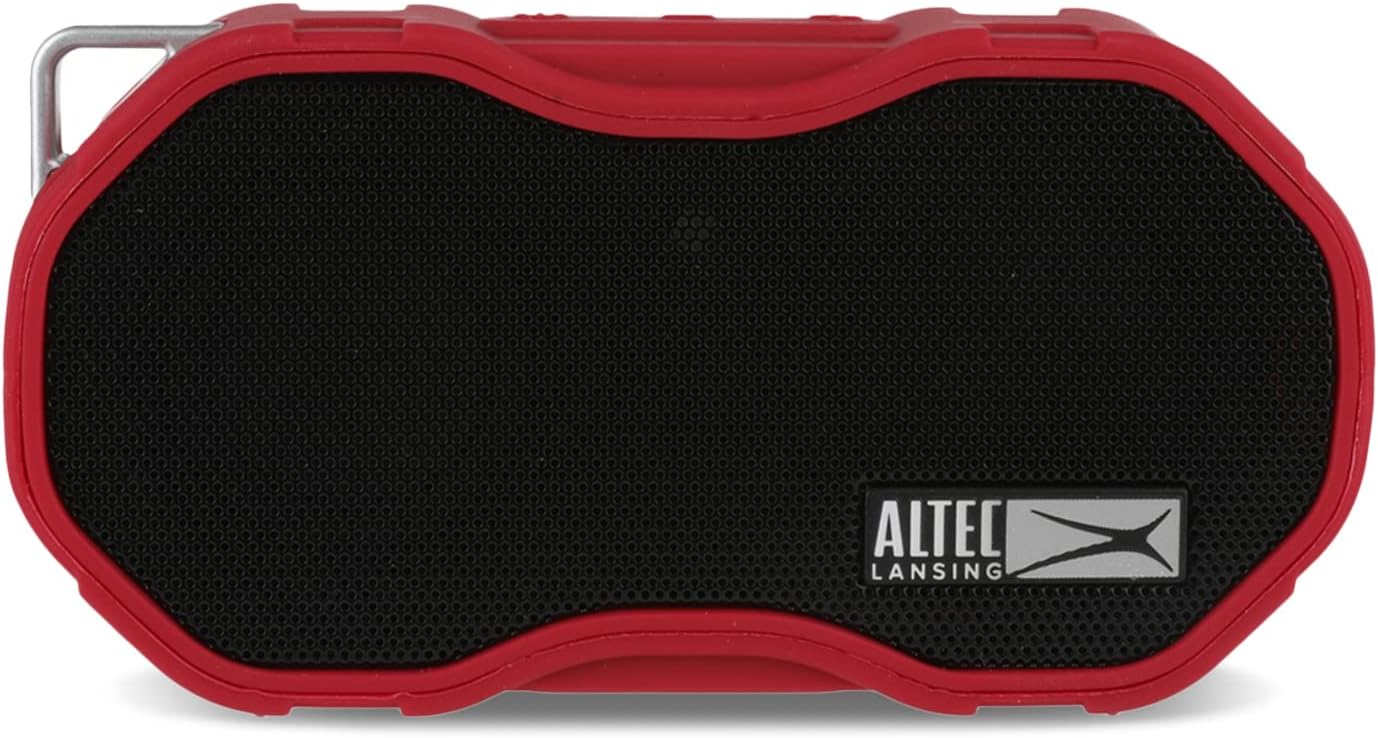 Altec Lansing Baby Boom XL - Waterdigte Bluetooth-luidspreker, Draadlose en Draagbare Luidspreker vir Reis- en Buiteluggebruik, Diep Bas en Harde Klank, 1 Pak, Rooi