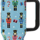 Insulated Stainless Steel Tumbler w/ Reusable Straw & Leak-Proof Lid Easy Carry Handle 40oz (Nutcrackers)