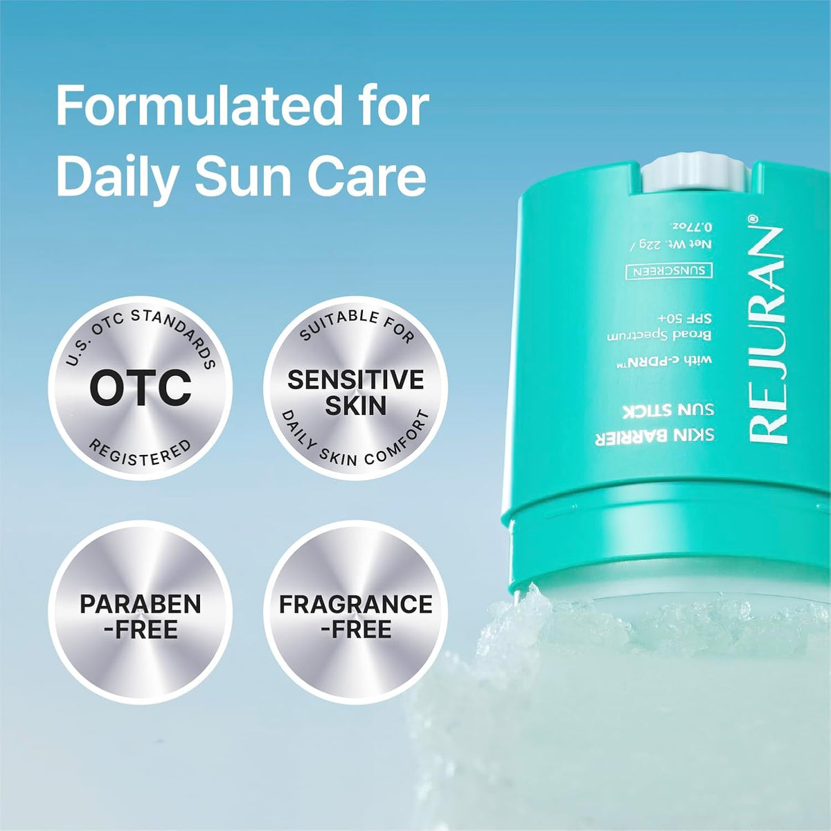 REJURAN Skin Barrier Sun Stick SPF 50+, c-PDRN® Daily Sunscreen, 0.77 oz