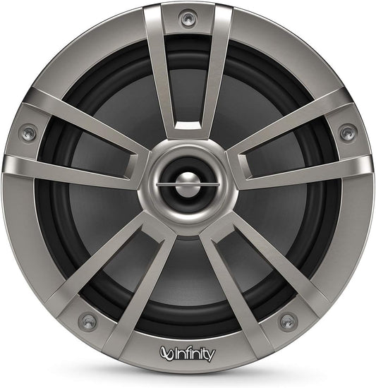 Infinity INF622MLT 622MLT Marine Boat 6.5 inches RGB LED Coaxial Speakers - Titanium