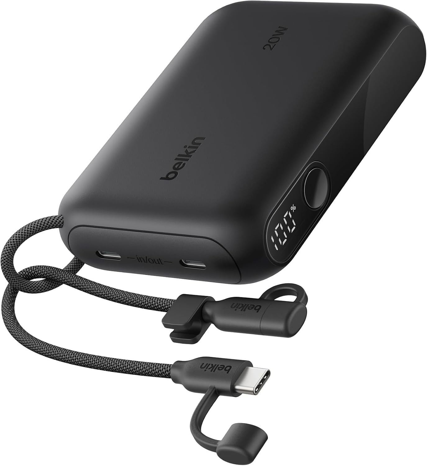 Portable Charger Slim 10,000mAh USB-C Power Bank - (Black)