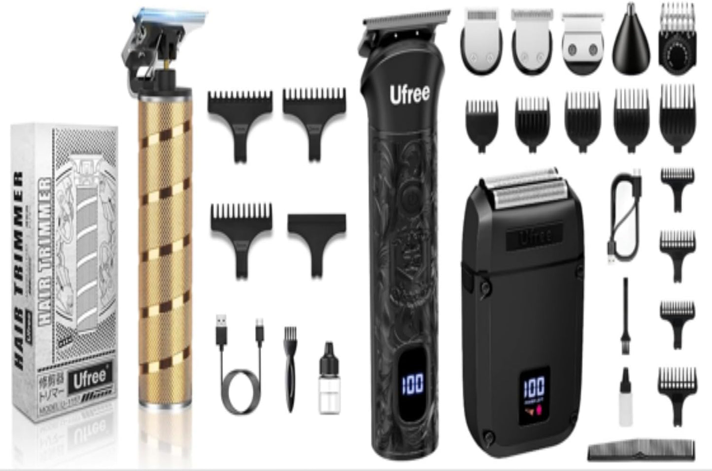 Beard Trimmer for Men, Foil Shaver Electric Razor, Shavers for Body Face Nose Ear, Cordless Hair Trimmer, Professional Hair Clippers, Mustache Grooming Kit Birthday Gifts for Men