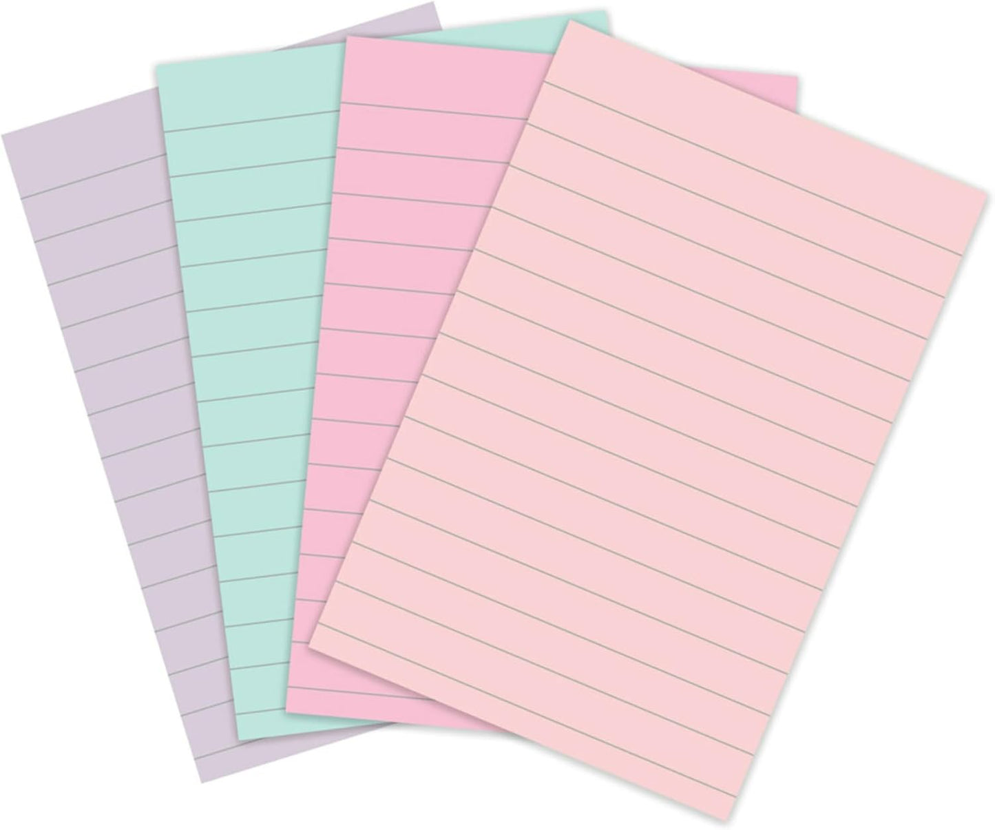Post-it Super Sticky Notes, Lined, 4 in. x 6 in., 4 Pads, 45 Sheets per Pad, Wanderlust Pastels - (Pack of 2)
