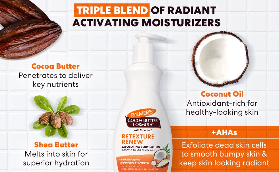 Palmer's Cocoa Butter Formula Retexture & Renew Exfoliating Body Lotion for Rough & Bumpy Skin - (13.5 oz)