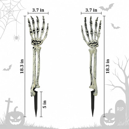 Halloween Outdoor Decorations, 8 PCS Groundbreaker Skeleton Hands Stakes