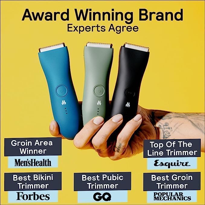 MERIDIAN - The Starter Package - Original Electric Body & Pubic Hair Trimmer Set, 1 Replacement Blade - Cordless, Waterproof, Rechargeable - for Men and Women - Easy & Pain-Free Grooming Kit - Onyx