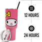 Insulated Stainless Steel Tumbler w/ Reusable Straw & Leak-Proof Lid Easy Carry Handle 40oz (Melody Face)