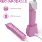 OLOV Electric Body Hair Trimmer - Groin Trimmer for Men - Bikini Trimmer Women - Wet/Dry Shaver Groomer, Replaceable Ceramic Blade Heads, USB Recharge Dock, Waterproof Hygiene Razor, Pink