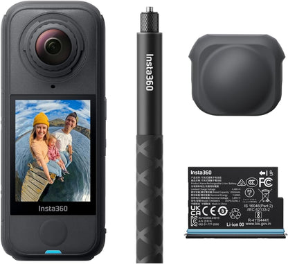 Insta360 X4 Air Starter Bundle - Lightweight 165g 8K 360 Camera, Invisible Selfie Stick, Replaceable Lenses, Shoot First & Frame Later, Built-in Wind Guard, FlowState Stabilization, AI-Powered App