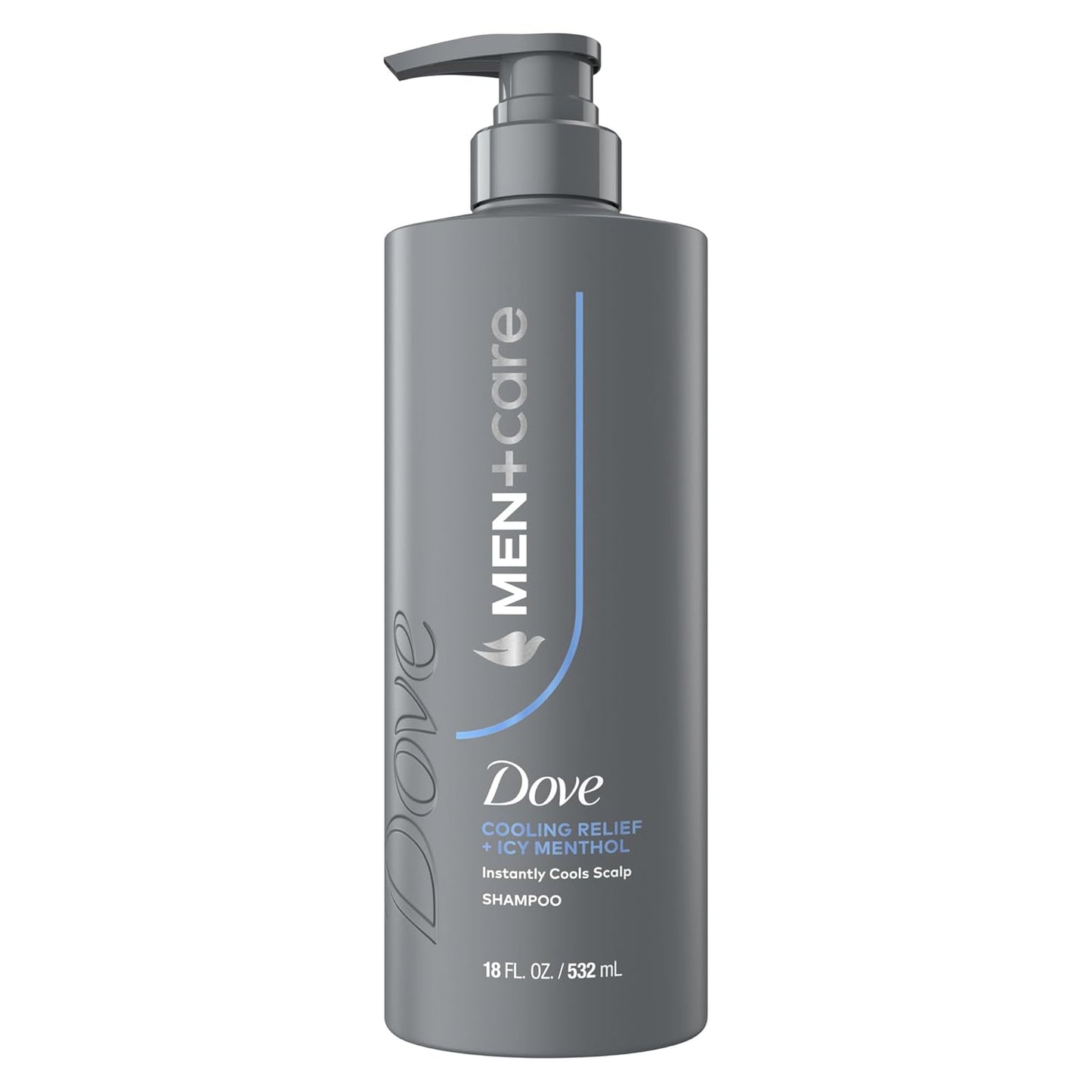 Dove Men+Care Shampoo Cooling Relief for Instantly Cools Scalp, with Icy Menthol, 18 FL OZ (2 CT)