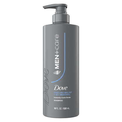 Dove Men+Care Shampoo Cooling Relief for Instantly Cools Scalp, with Icy Menthol, 18 FL OZ (2 CT)