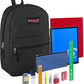 Bundle 17" Black  Backpack w/ School Supplies - 20 Pcs Back to School Supplies